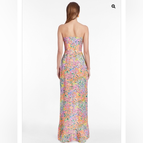 New Amanda Uprichard New York Women's Amalia Gown Strapless Maxi Dress Large L - Picture 3 of 7